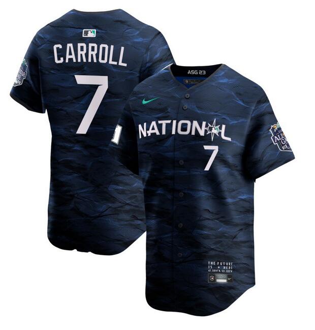 Men's Arizona Diamondbacks #7 Corbin Carroll 2023 All-star Royal Stitched Baseball Jersey Men's Arizona Diamondbacks #7 Corbin Carroll 2023 All-star Royal Stitched Baseball Jersey